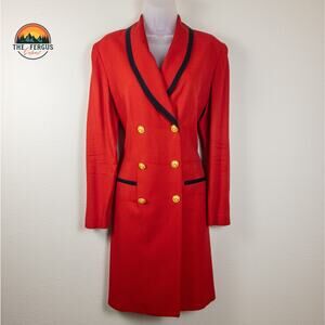 Danny & Nicole Red Suit Dress Figure Flattering Business Barbiecore Women Sz 12P